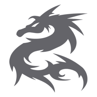 Tribal Dragon Decal (Grey)